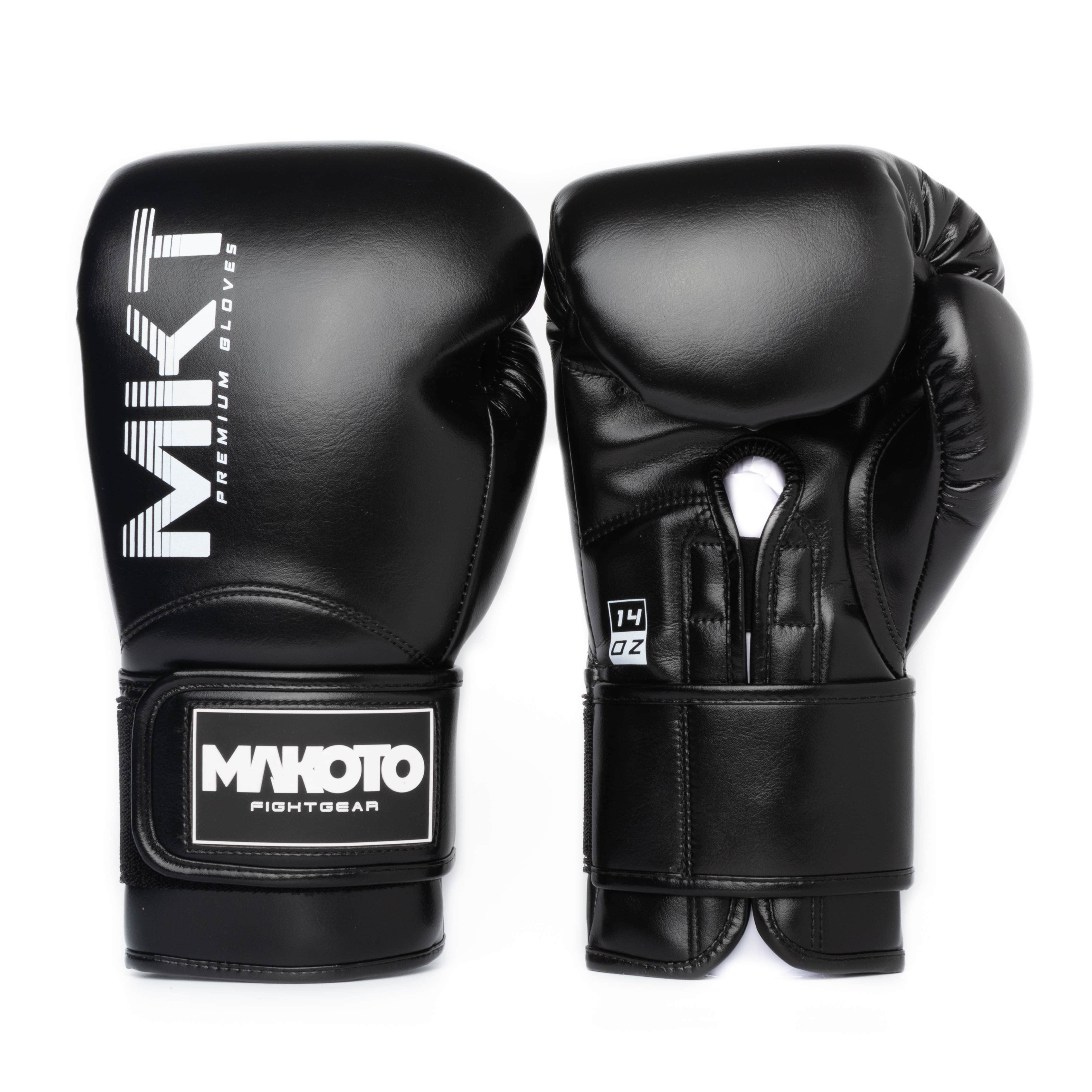 Guantes de Boxeo Makoto Pro Negro - 100% Microfibra Premium