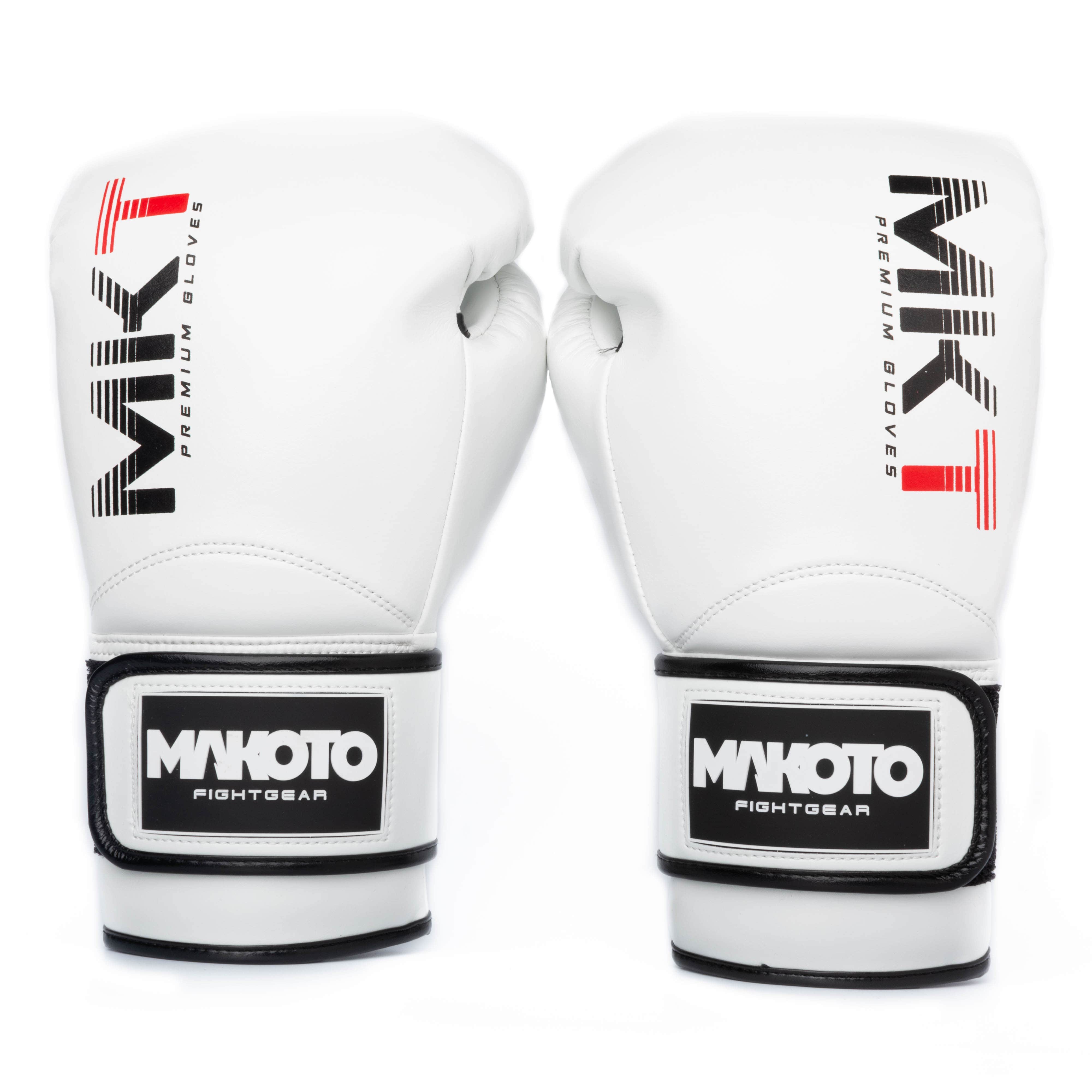 Guantes de Boxeo Makoto Pro Blanco - 100% Microfibra Premium