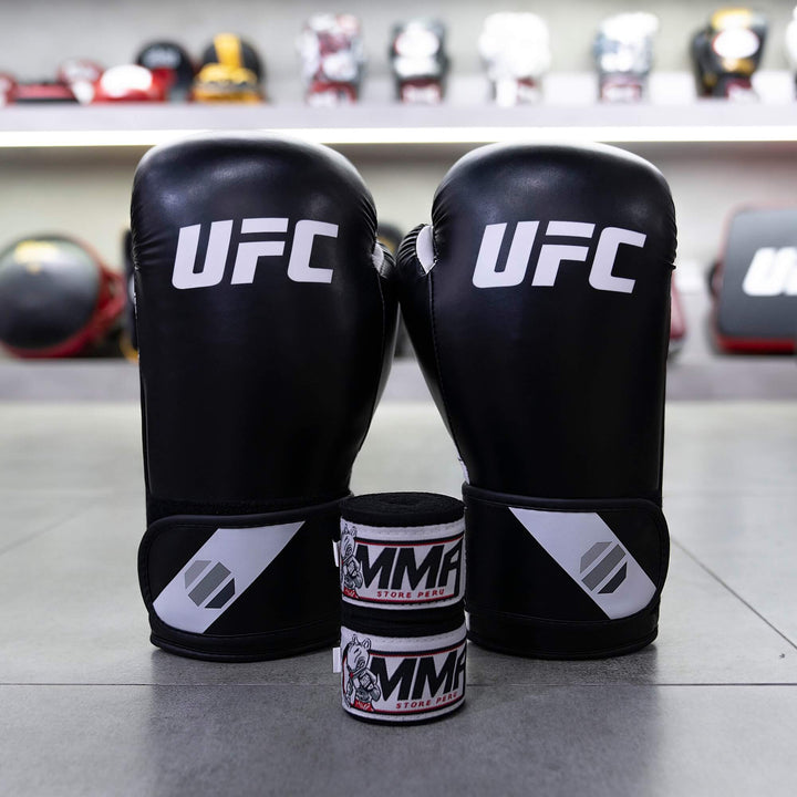 Combo: Guantes de Boxeo Fitness UFC + Vendas MMA