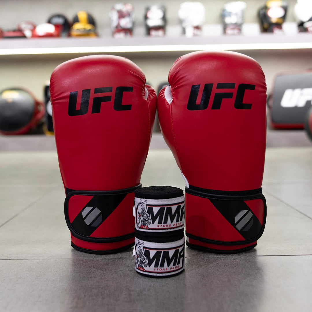 Combo: Guantes de Boxeo Fitness UFC + Vendas MMA