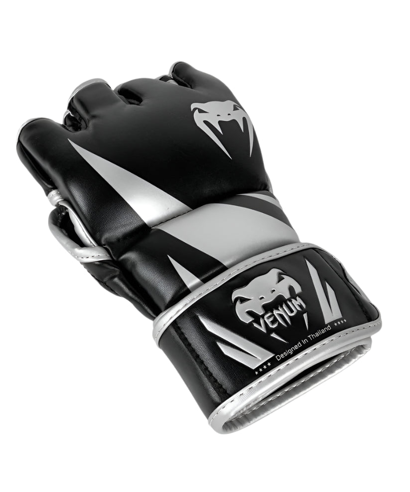 Guantes de MMA Venum Challenger 2.0 - Negro/Plateado - 100% Poliuretano