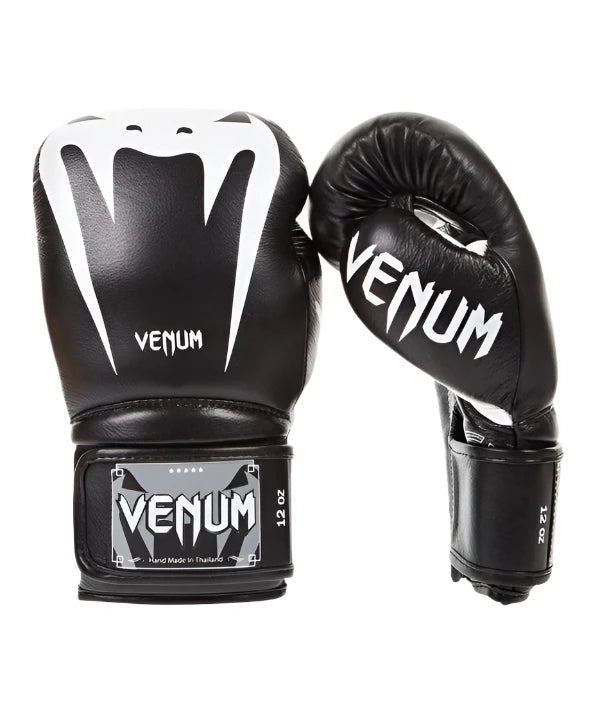 Guantes de Boxeo Venum Giant 3.0 Negro/Blanco - 100% Cuero Nappa