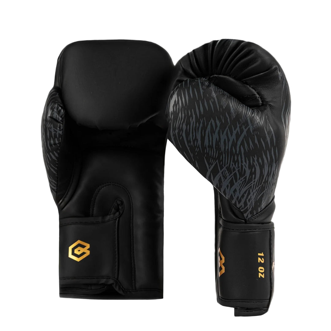 Guantes de Boxeo Venum x Chimaev Wild Borz Negro/Dorado - 100% Poliuretano