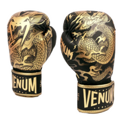Guantes de boxeo Venum Dragon Flight Negro/Bronze - 100% Poliuretano