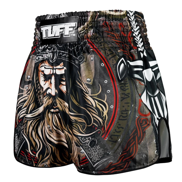 Shorts de Muay Thai Tuff High Cut Retro "Berserker's Fury"