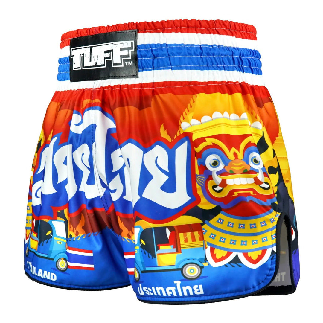 Shorts de Muay Thai Tuff High Cut Retro "The Siam in Motion"