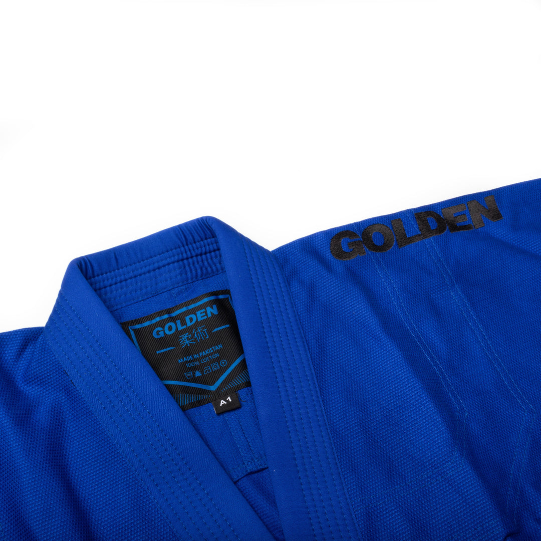 Kimono de Jiujitsu Golden Light Azul- 100% Algodón