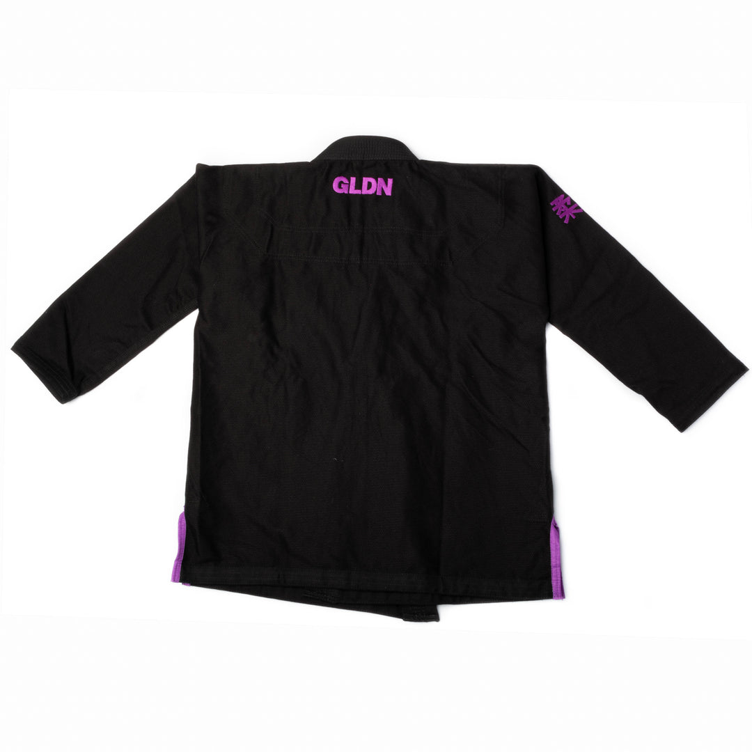 Kimono de Jiujitsu Golden Light Negro/Morado - 100% Algodón