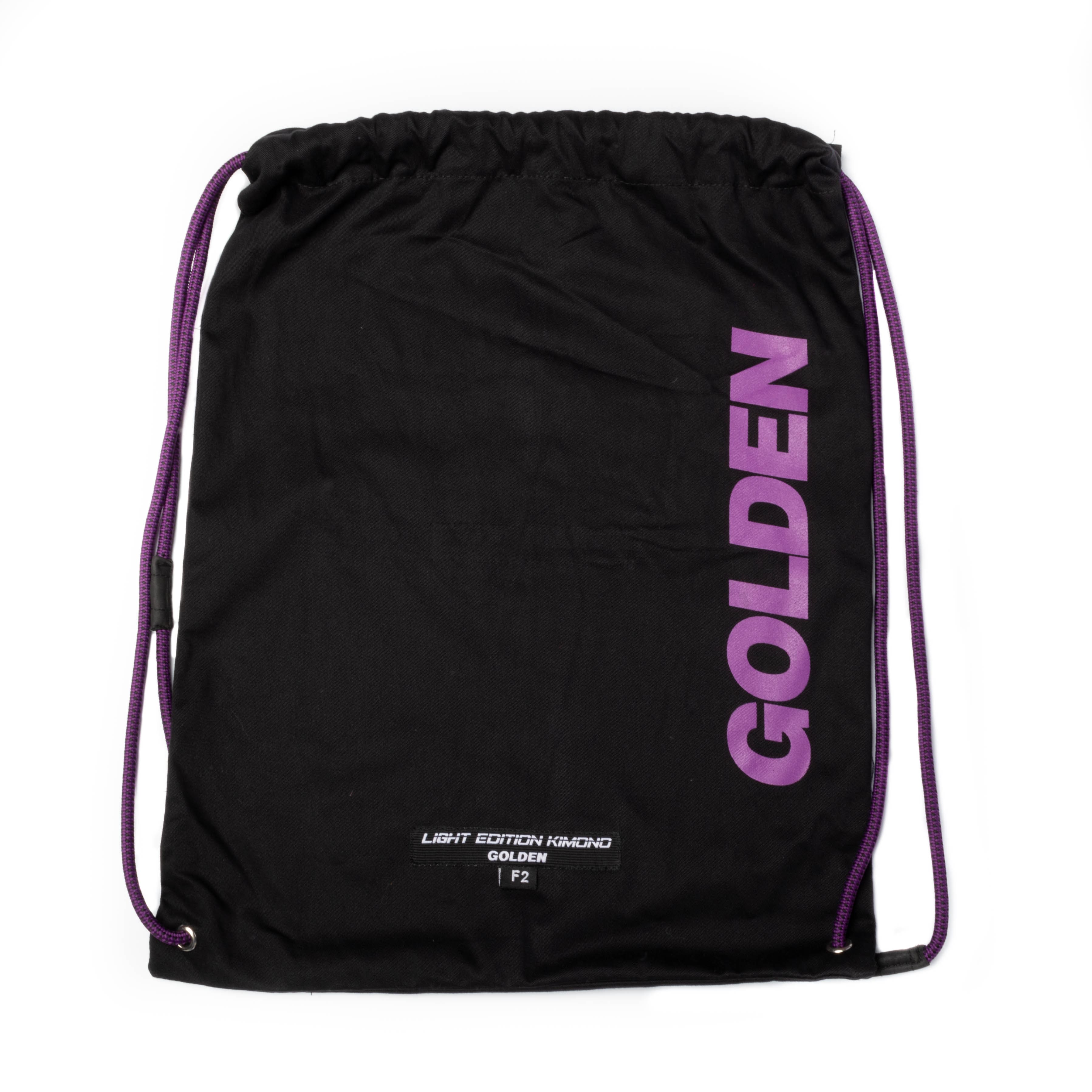 Kimono de Jiujitsu Golden Light Negro - 100% Algodón