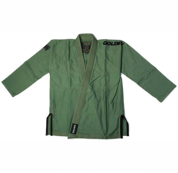 Kimono de Jiujitsu Golden Light Army Verde - 100% Algodón