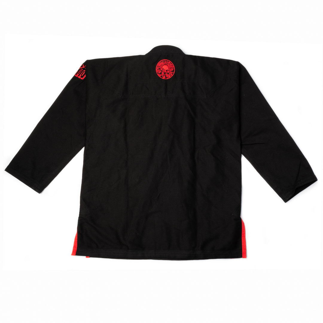 Kimono de Jiujitsu Golden Pro Negro/Rojo- 100% Algodón