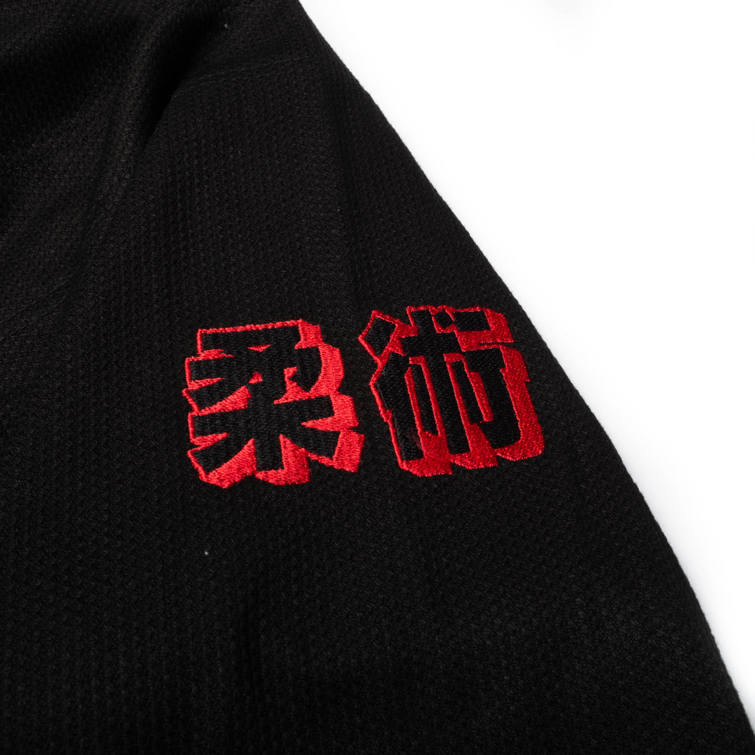 Kimono de Jiujitsu Golden Pro Negro/Rojo- 100% Algodón