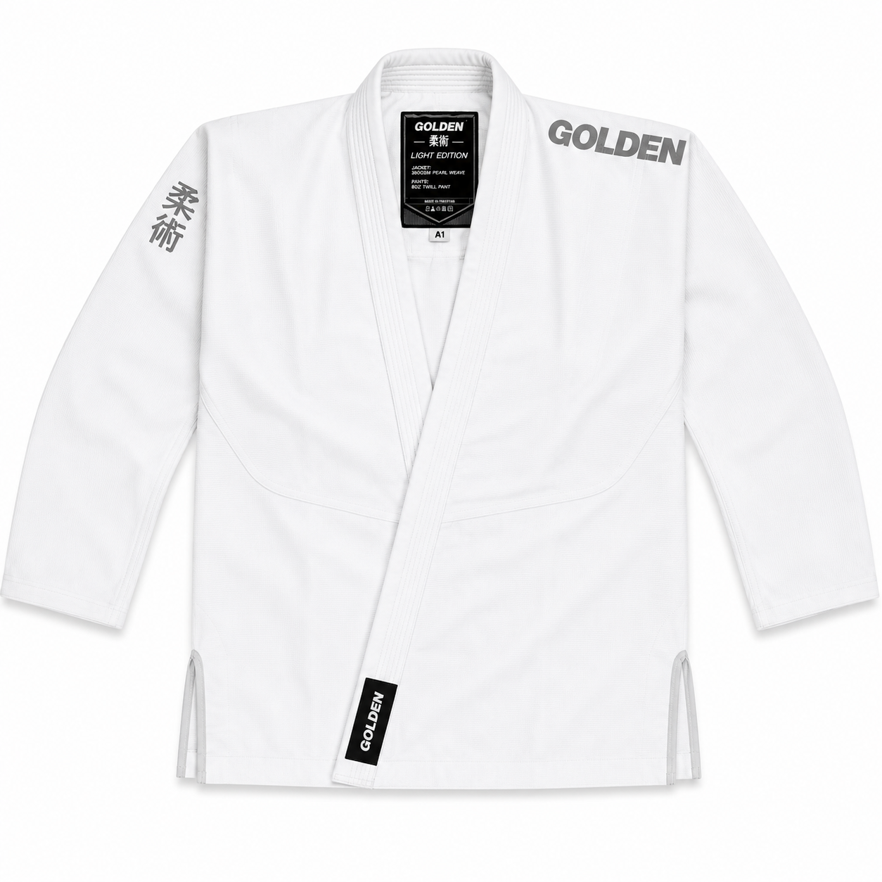 Kimono de Jiujitsu Golden Light Blanco - 100% Algodón