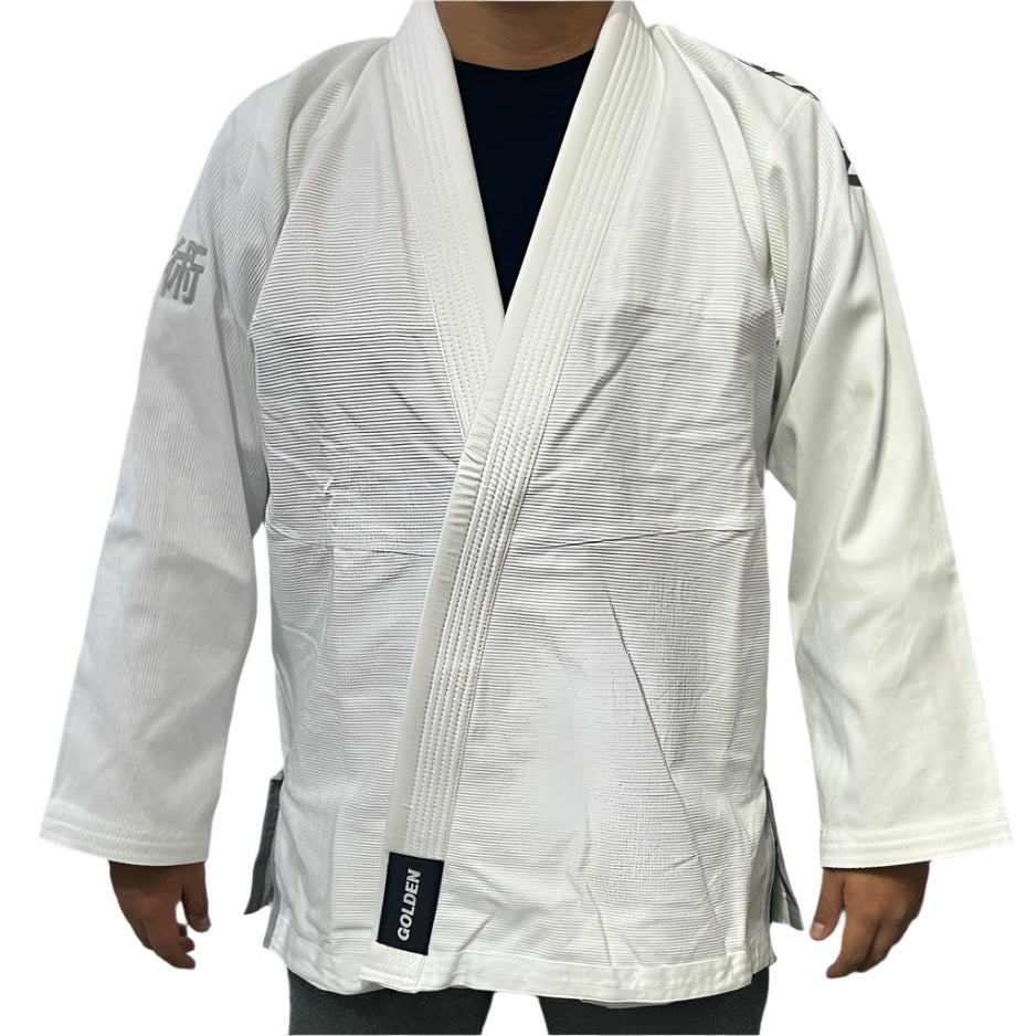 Kimono de Jiujitsu Golden Light Blanco - 100% Algodón