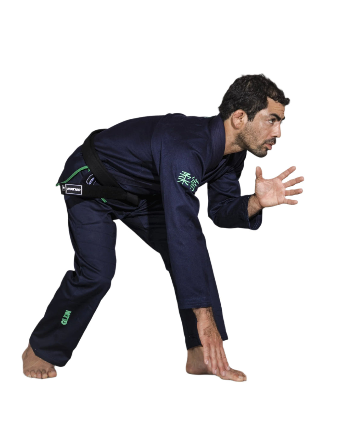 Kimono de Jiujitsu Golden Kids Light Azul/Verde- 100% Algodón