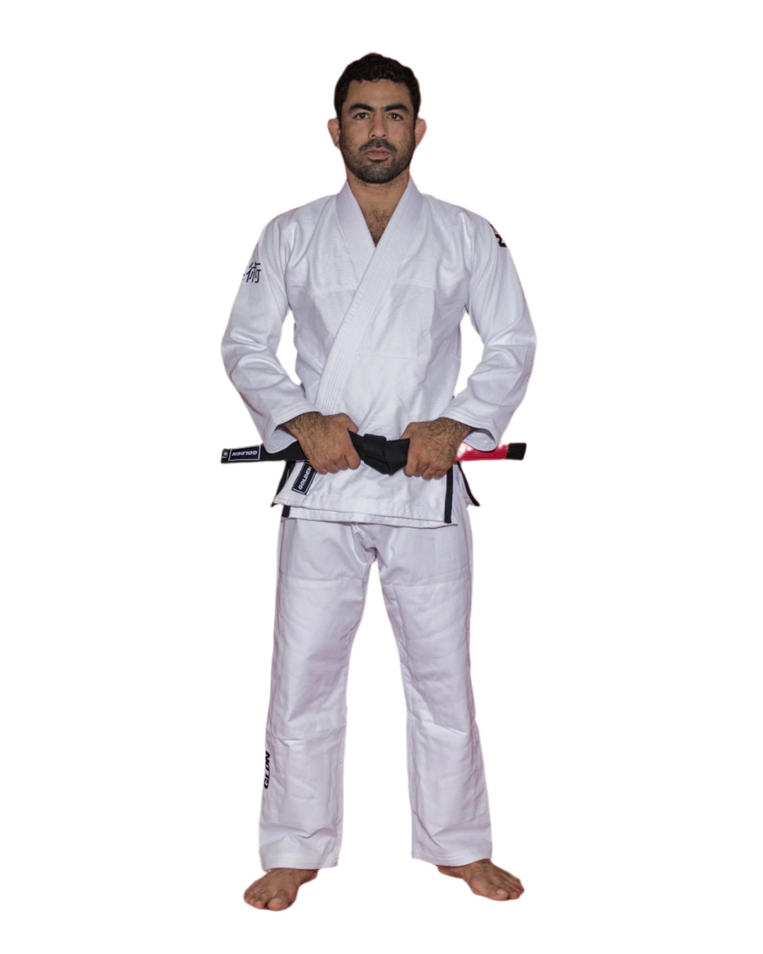 Kimono de Jiujitsu Golden Kids Light Blanco/Negro- 100% Algodón