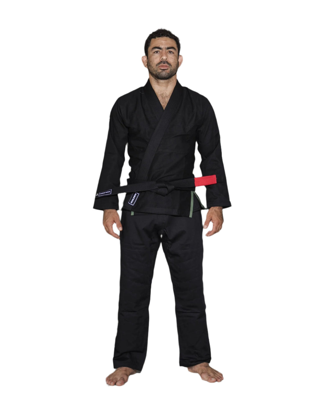 Kimono de Jiujitsu Golden Kids Light Negro/Olivo- 100% Algodón