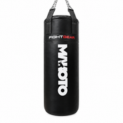 Saco Makoto Banano 1.2m Pro XL Negro  Muay Thai - Boxeo  -  100% Poliuretano Premium- Con Relleno