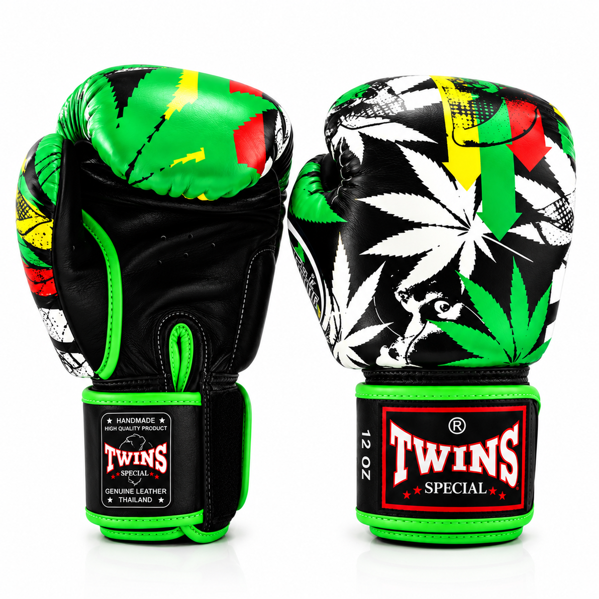 Guantes de Boxeo Twins Special Grass FBGVL3-54 - 100% Cuero