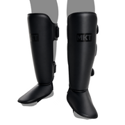 Canilleras de Muay Thai Makoto T1 Negro - 100% Poliuretano