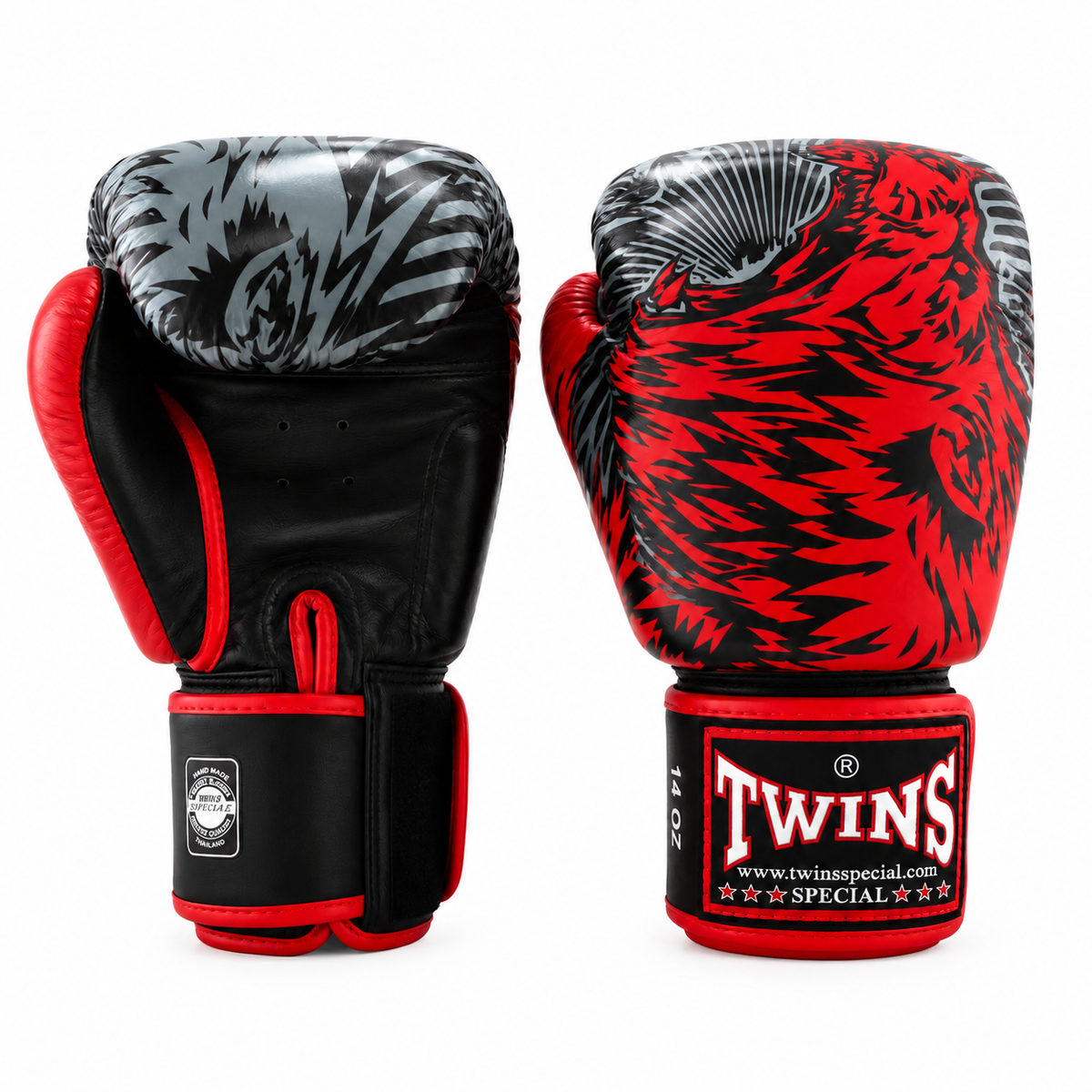 Guantes de Boxeo Twins Special Wolf FBGVL3-50 - 100% Cuero
