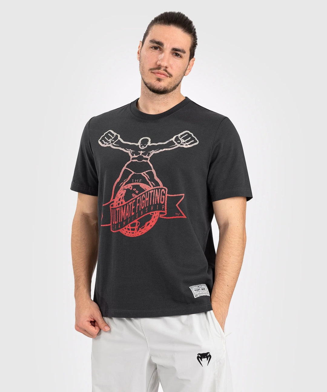 Polo Venum UFC Ultiman Gris/Rojo - 100% Algodón