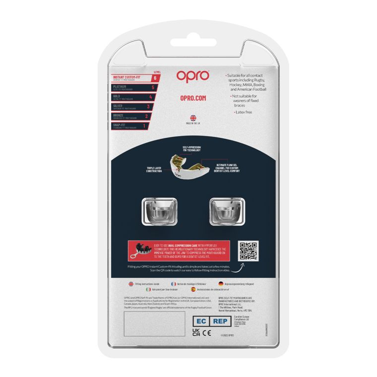 Protector Bucal OPRO Instant Custom Transparente Adulto