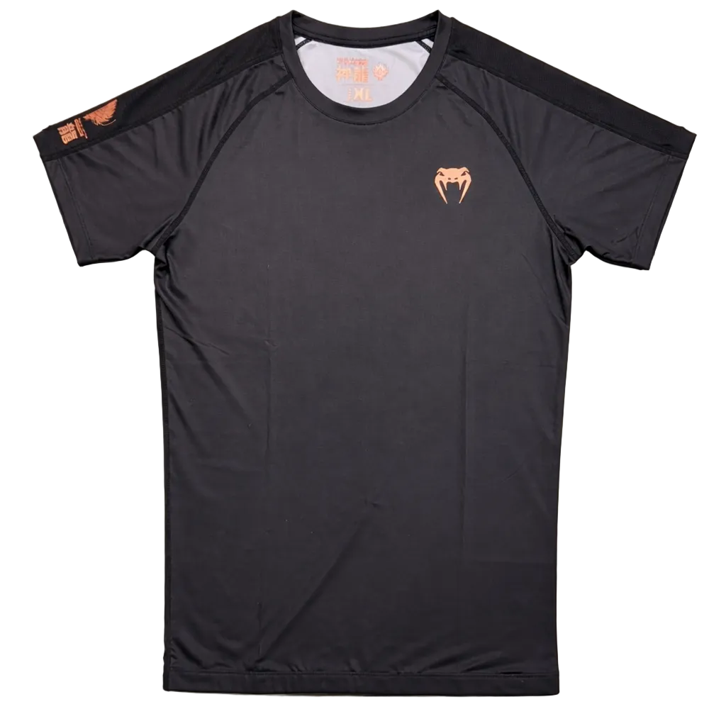 Rashguard Venum Manga Corta Thunder Dragon para MMA, Muay thai, Jiujitsu