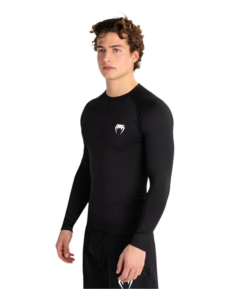 Rashguard Venum Contender Manga Larga Negro/Blanco