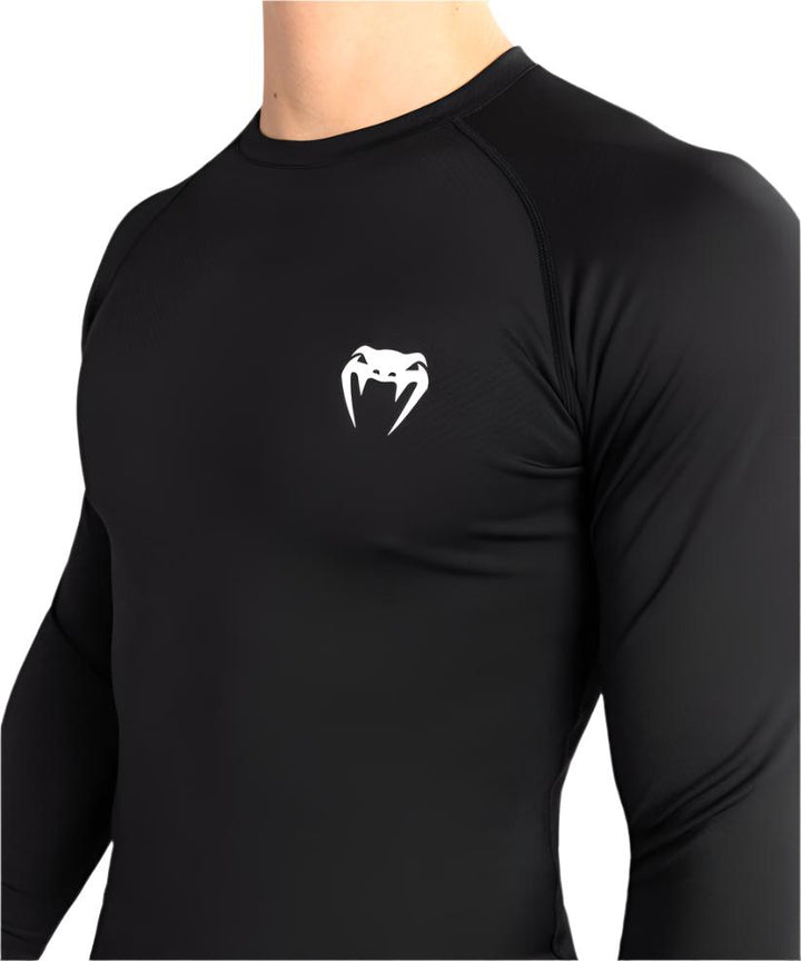 Rashguard Venum Contender Manga Larga Negro/Blanco