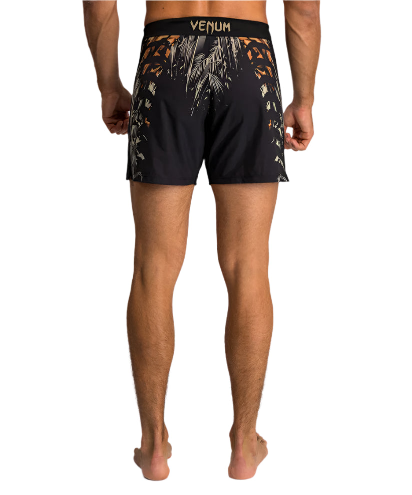 Short de MMA Venum Tiger - Negro/Anaranjado Neon