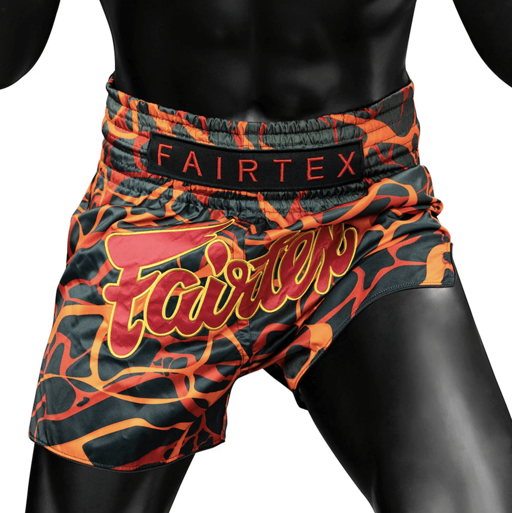 Shorts de Muay Thai Fairtex BS1926 Magma Rojo - 100% Poliester