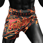 Shorts de Muay Thai Fairtex BS1926 Magma Rojo - 100% Poliester
