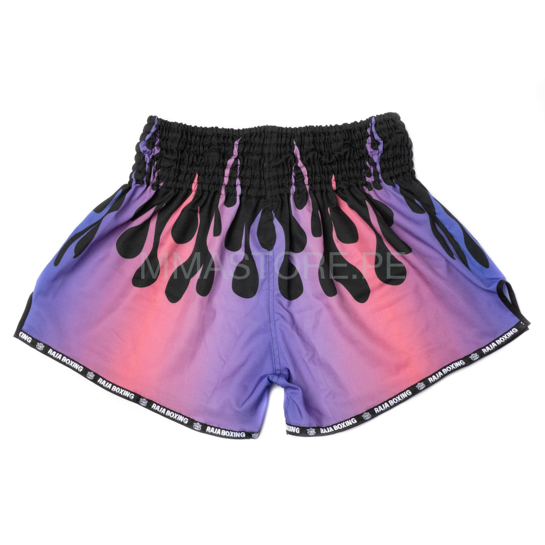 Shorts de Muay Thai Raja Fire Flame Lila