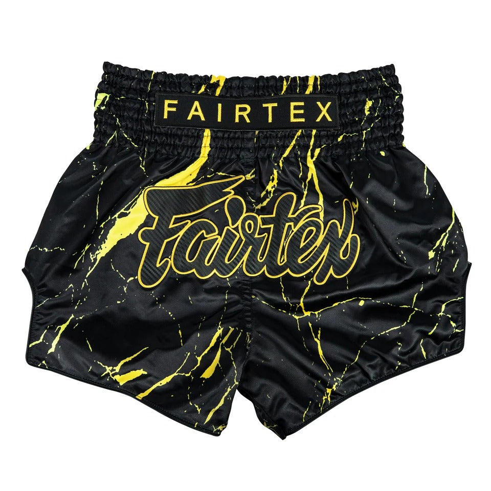 Shorts de Muay Thai Fairtex BS1947 Black Marble - 100% Poliester