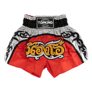 Shorts de Muay Thai Top King TKTBS-127 Rojo/Blanco
