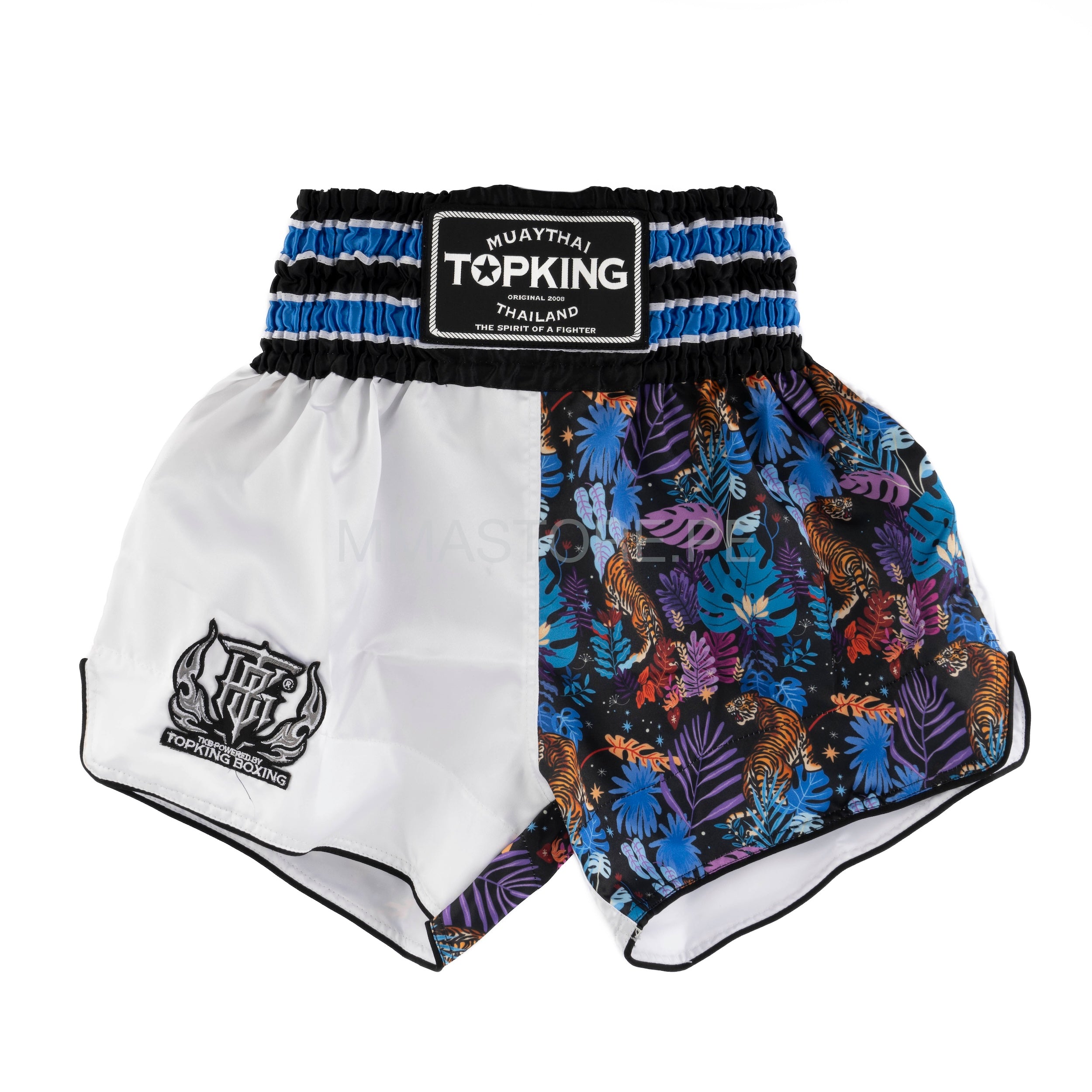 Shorts de Muay Thai Top King TKTBS-238 Blanco