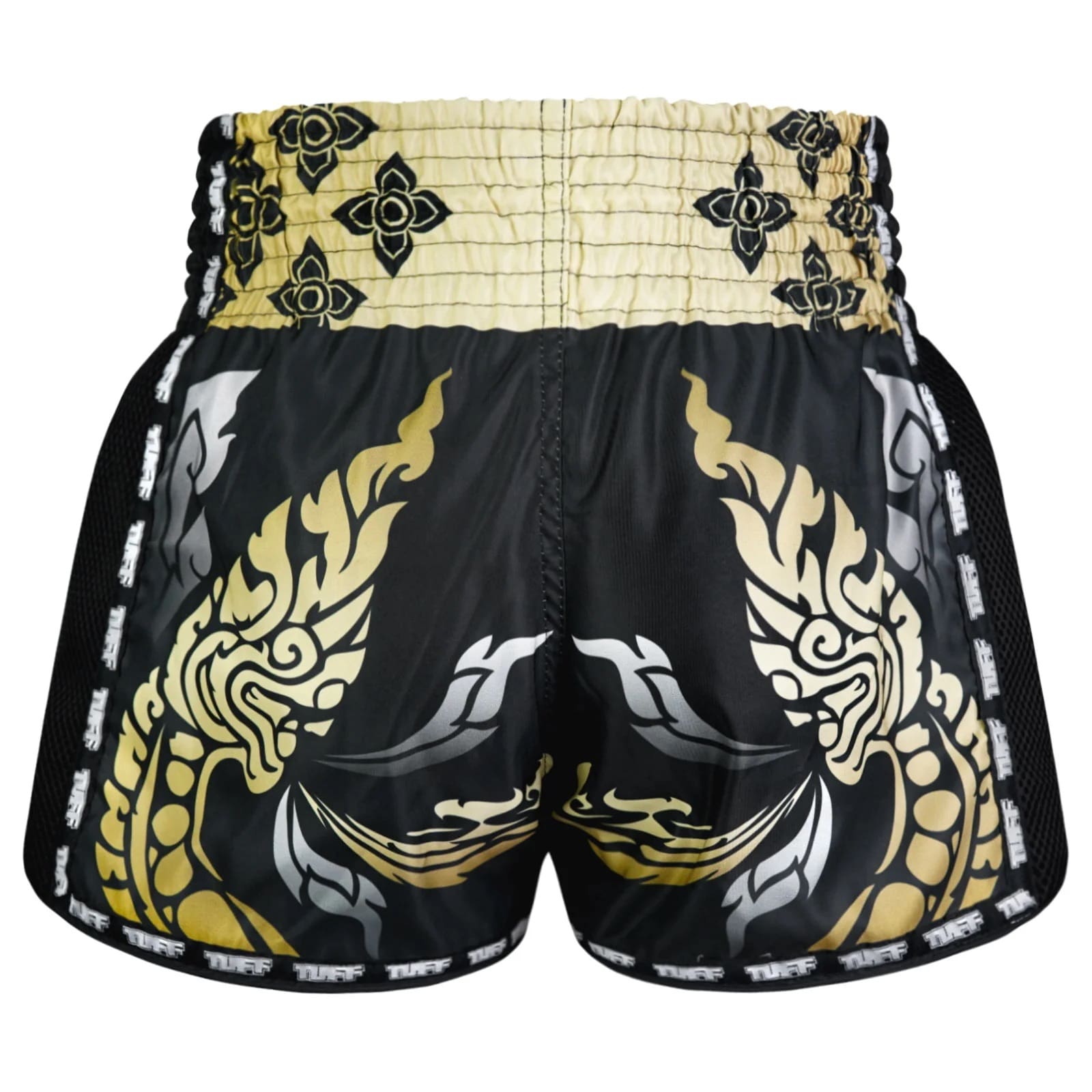 Shorts de Muay Thai Tuff Retro "The King Of Naga" Negro