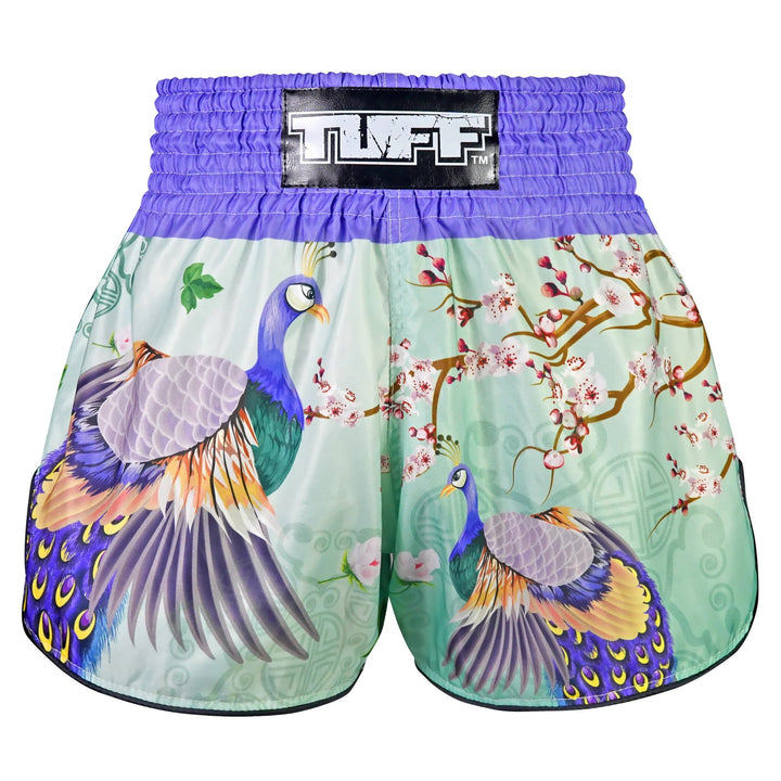 Shorts de Muay Thai Tuff High Cut Retro "Yugana Kujaku" The Elegance Peacock