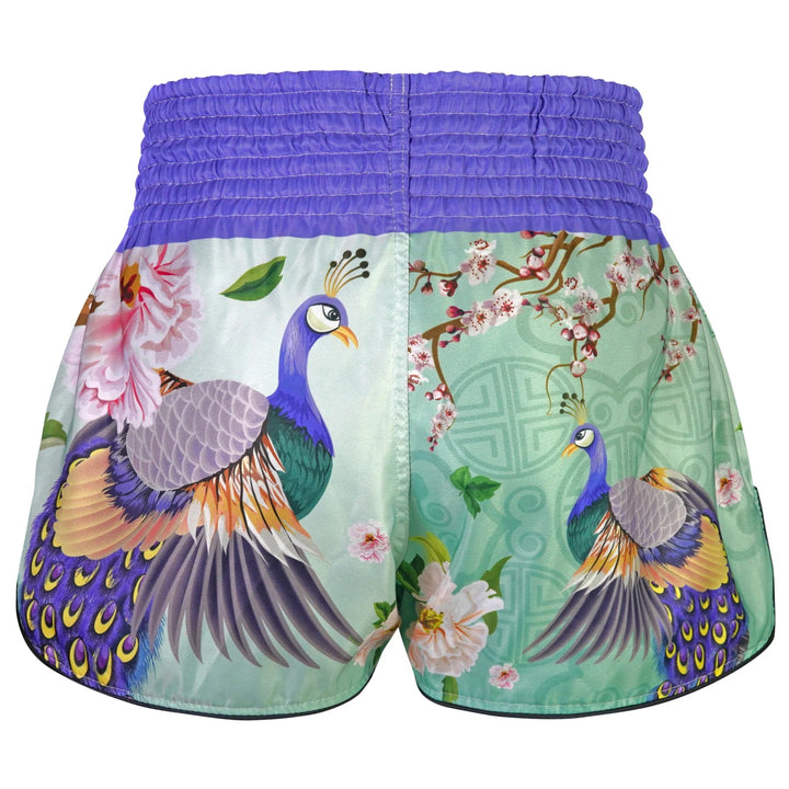 Shorts de Muay Thai Tuff High Cut Retro "Yugana Kujaku" The Elegance Peacock