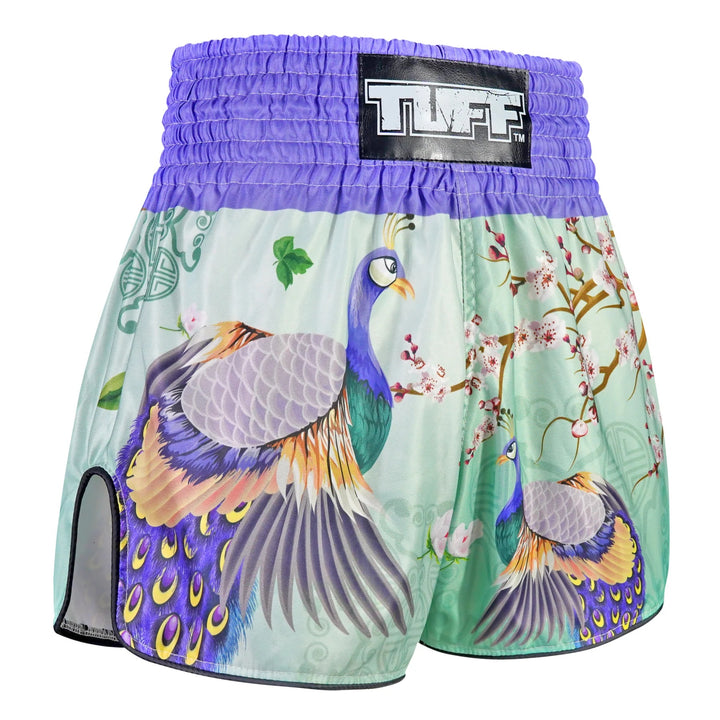 Shorts de Muay Thai Tuff High Cut Retro "Yugana Kujaku" The Elegance Peacock