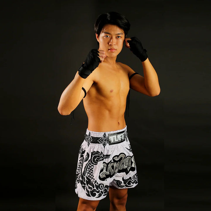 Shorts de Muay Thai Tuff The Great Hongsa Blanco