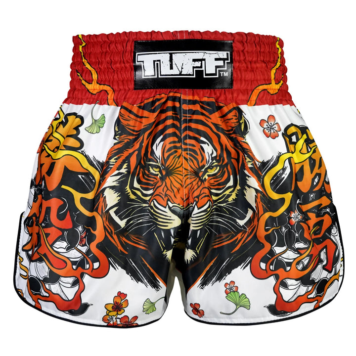 Shorts de Muay Thai Tuff High Cut Retro "Tora Chikara" Power Of Tiger