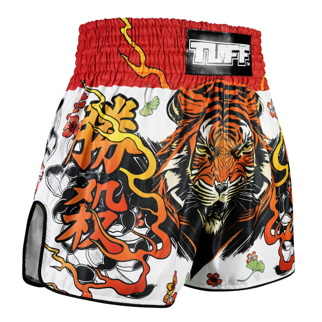 Shorts de Muay Thai Tuff High Cut Retro "Tora Chikara" Power Of Tiger