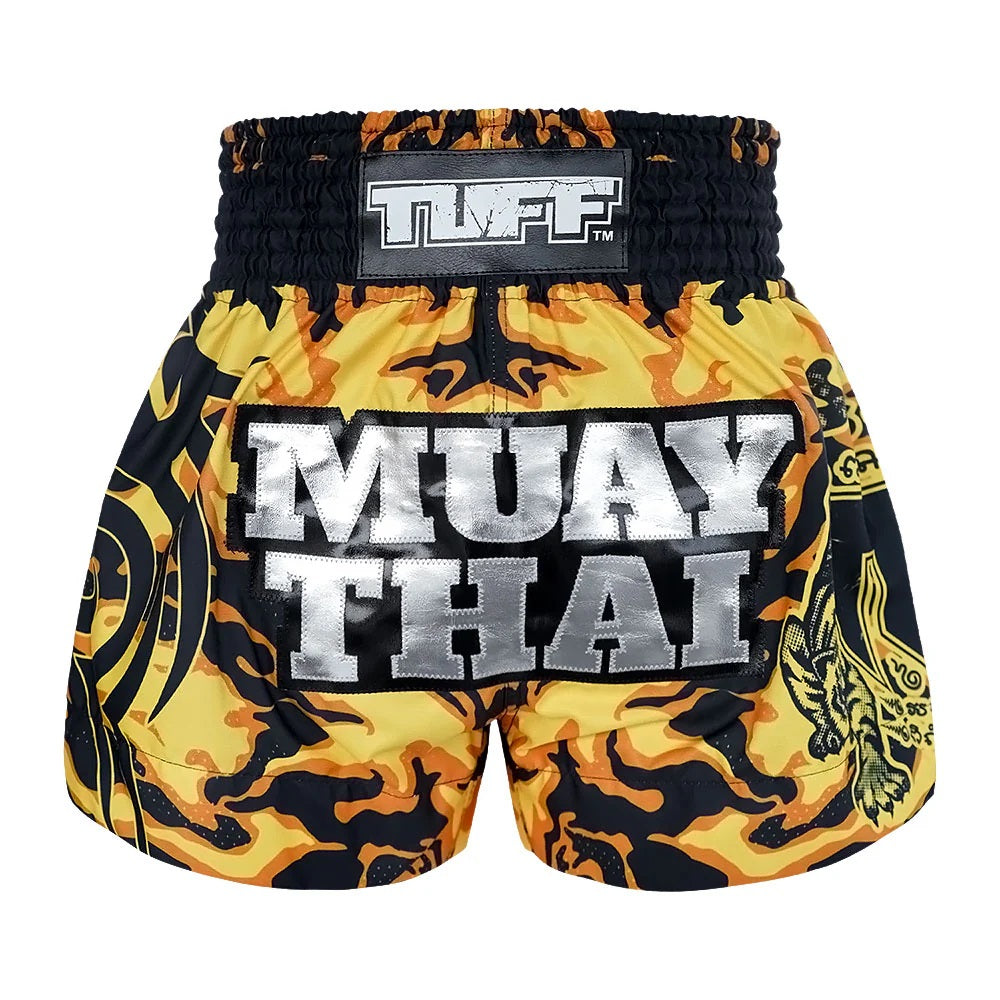 Shorts de Muay Thai Tuff Camuflado Amarillo