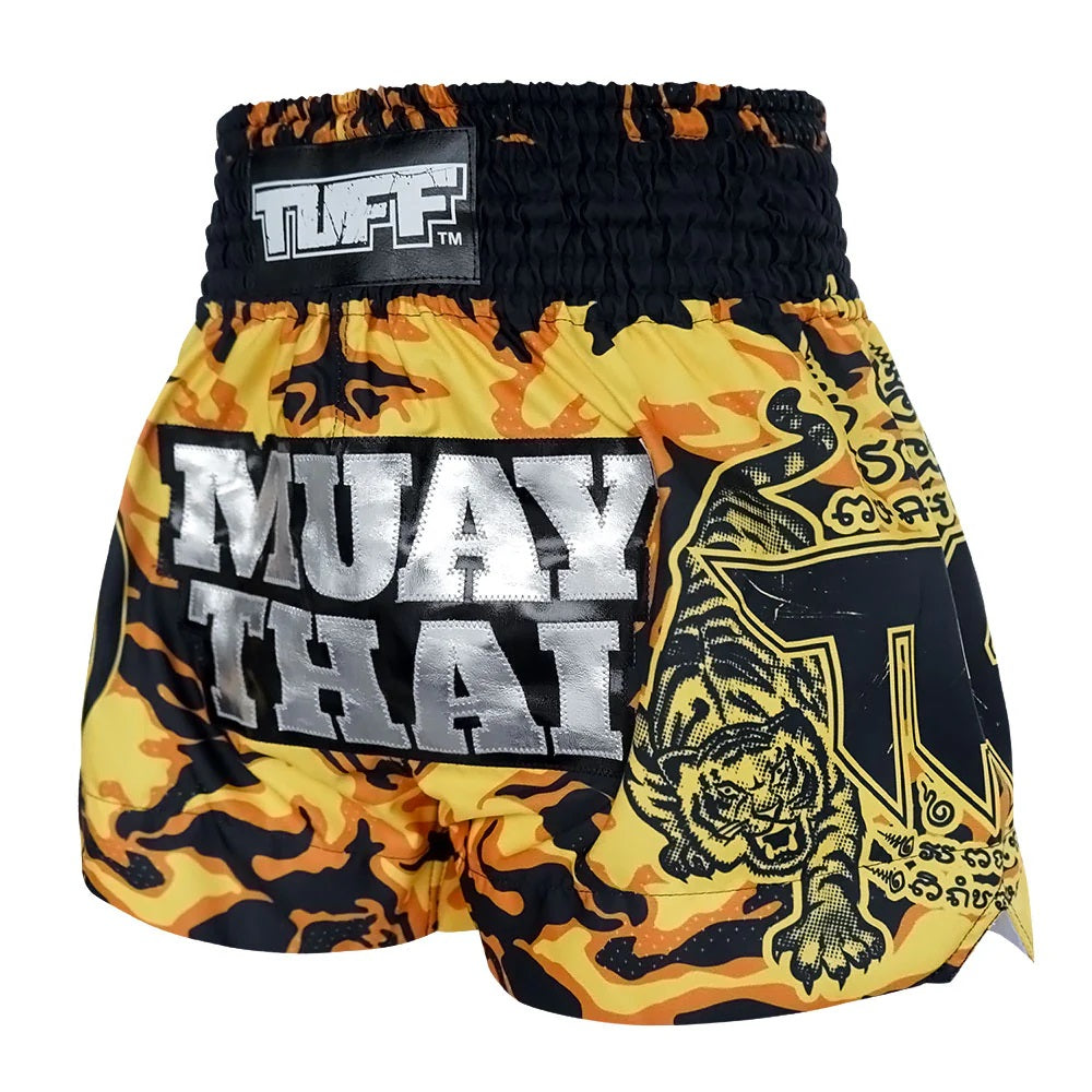 Shorts de Muay Thai Tuff Camuflado Amarillo