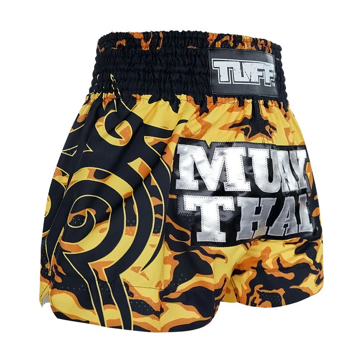Shorts de Muay Thai Tuff Camuflado Amarillo