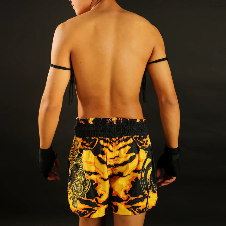 Shorts de Muay Thai Tuff Camuflado Amarillo