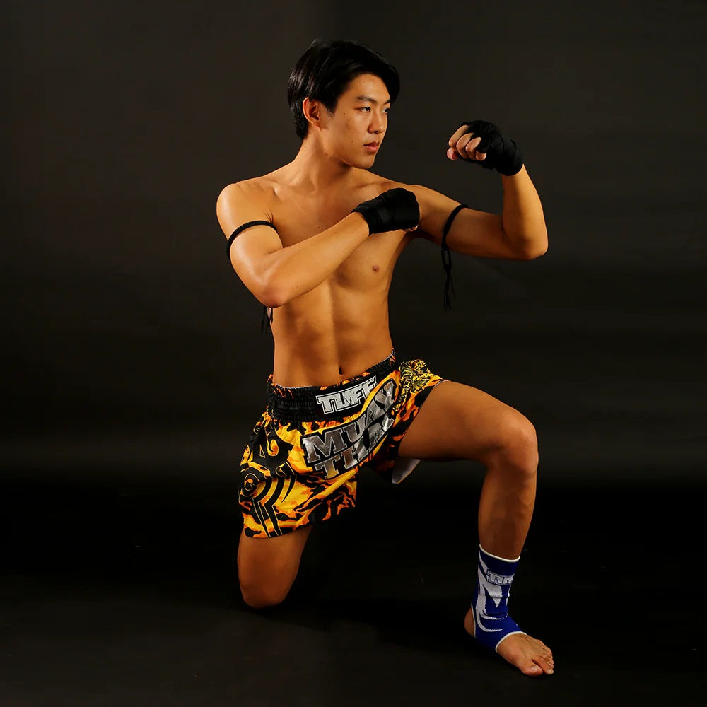 Shorts de Muay Thai Tuff Camuflado Amarillo