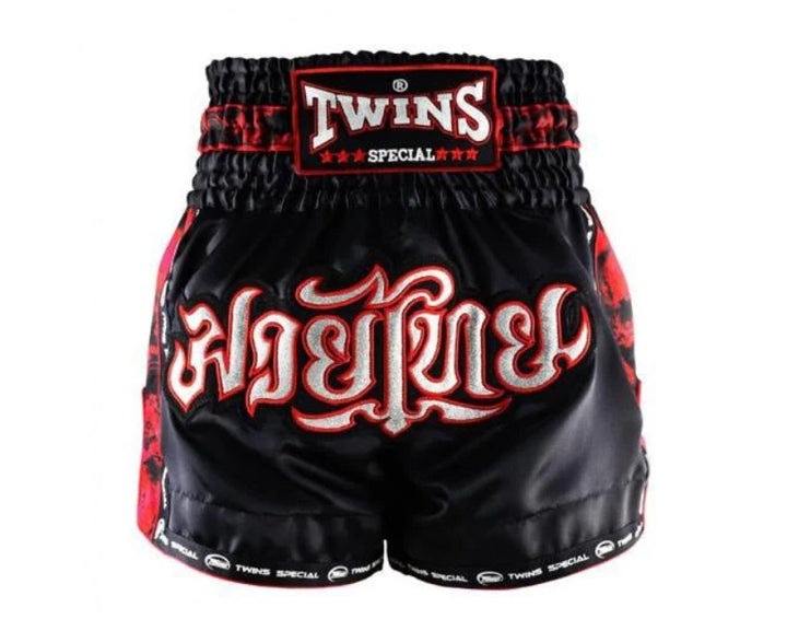 Shorts de Muay Thai Twins Special TBS-SKULL Negro